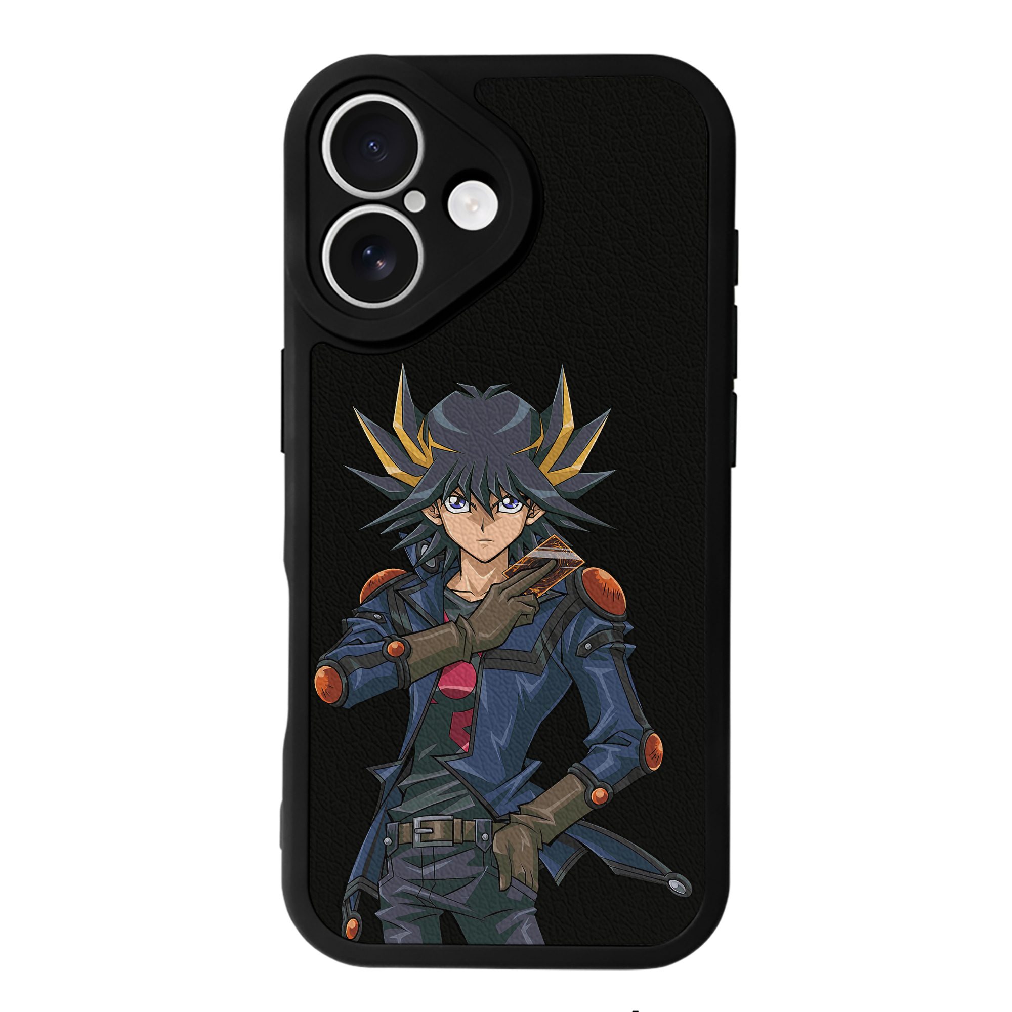 （画像用） 遊☆戯☆王 Yu-Gi-Oh! 【iPhone 16シリーズ対応】シリコンスマホケース（レザー調） 材質：シリコン